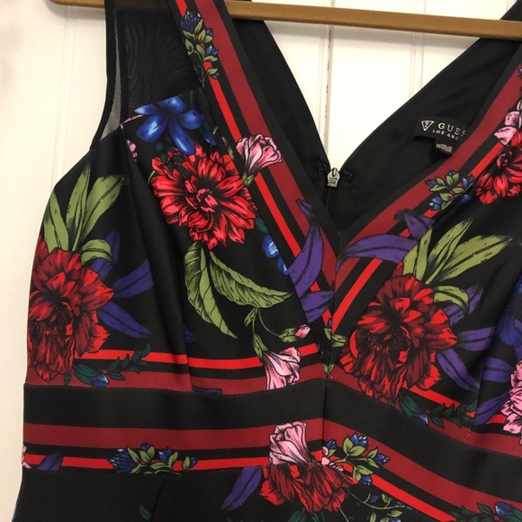 Black floral mini dress - Picture 2 of 3